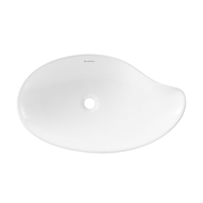 Daxton Glossy White Ceramic Specialty Vessel Sink 25.5 in