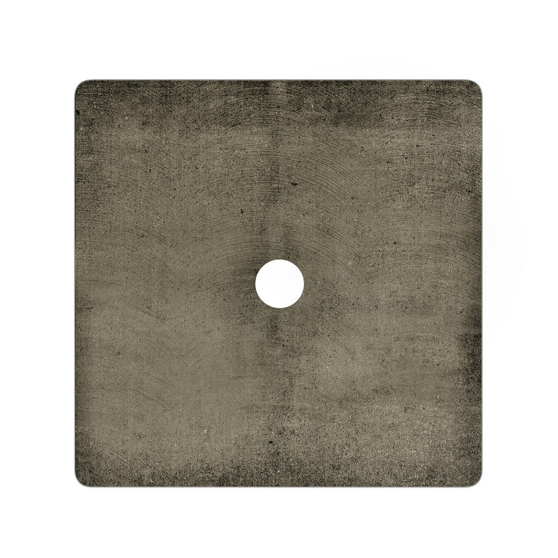 Lisse 15.5" Square Concrete Vessel Bathroom Sink in Dark Grey