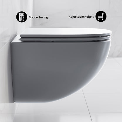 St. Tropez Wall-Hung Toilet Bowl Only in Matte Gray