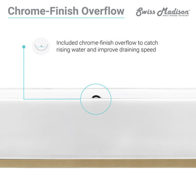 Pierre 40 Single, Freestanding, Open Shelf, Gold Metal Frame Bathroom Vanity