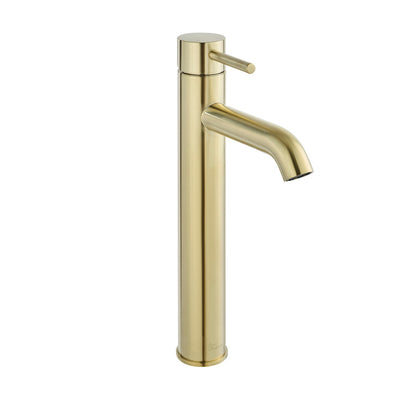 Ivy Single Hole, Single-Handle, High Arc Bathroom Faucet in Brushed Gold