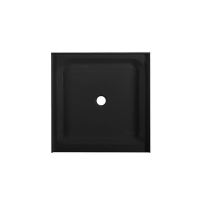 Voltaire 36" x 36" Acrylic Black, Single-Threshold, Center Drain, Shower Base