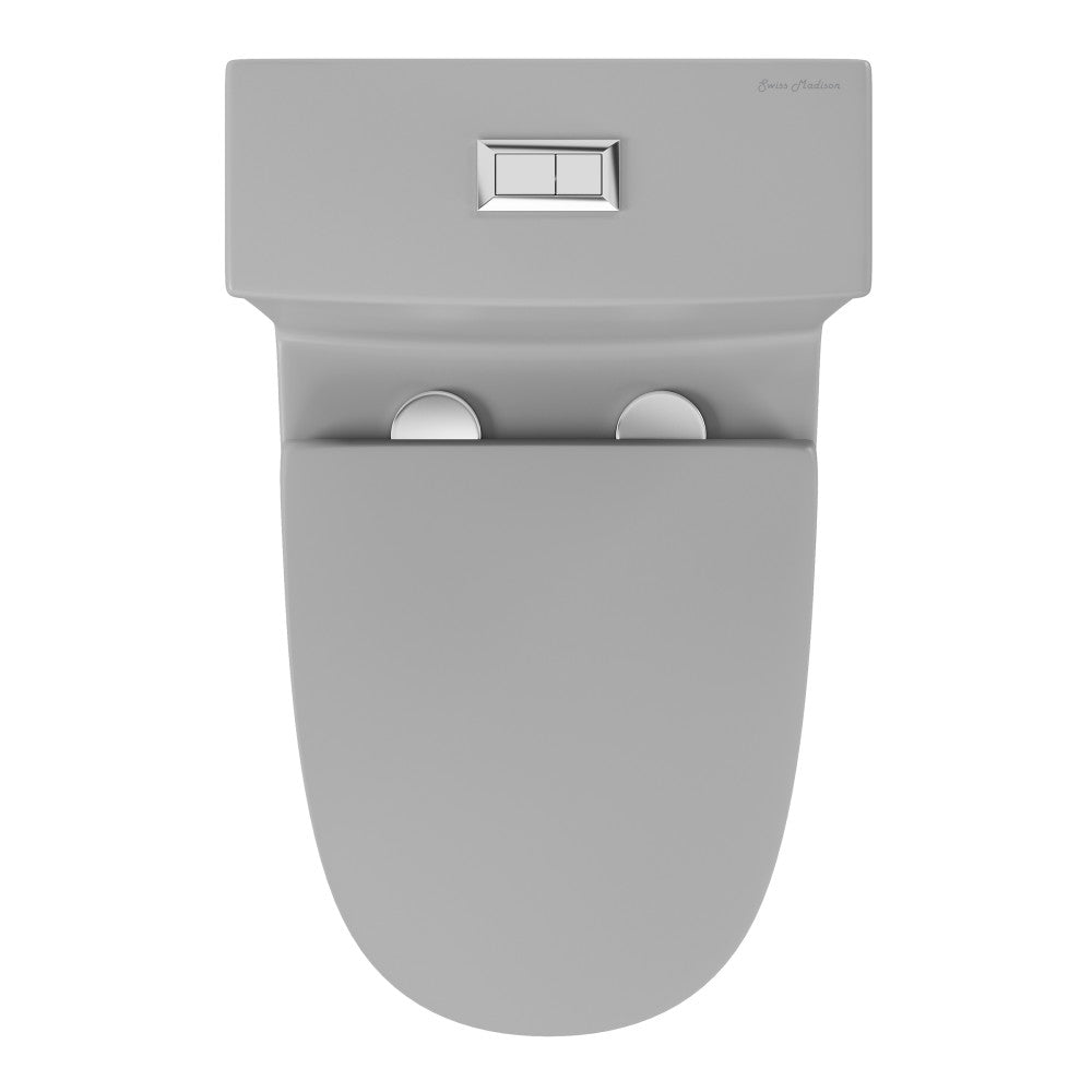 Dreux One Piece Elongated Dual Flush Toilet in Matte Gray 0.95/1.26 GPF