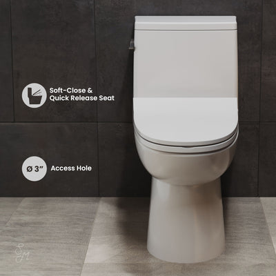 Daxton One-Piece Elongated Left Side Flush Toilet 1.28 gpf