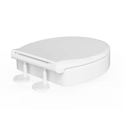 Ryse 3" Raised Round Soft Close ADA Compliant Toilet Seat in Glossy White