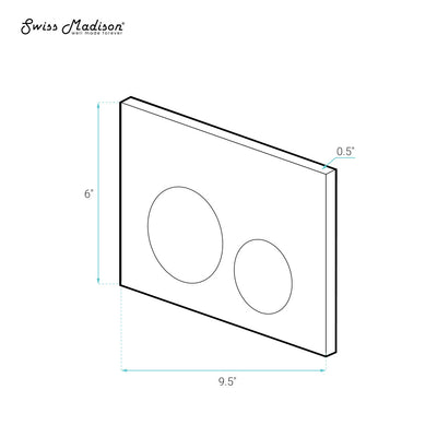 Wall Mount Dual Flush Actuator plate in Rose Gold