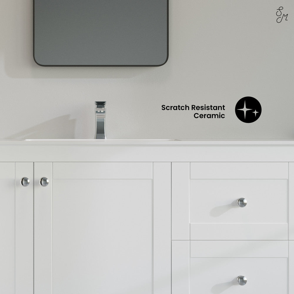 48" Vanity Sink Top in Glossy White