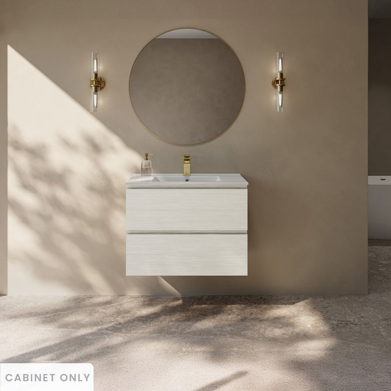 Liberte 30" Wall-Mounted Bathroom Vanity Cabinet without Top in White Oak