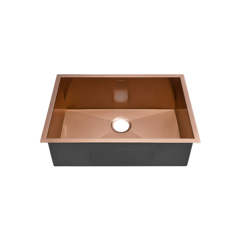 Tourner 26 x 18 Stainless Steel, Single Basin, Undermount Kitchen Sink, Rose Gold