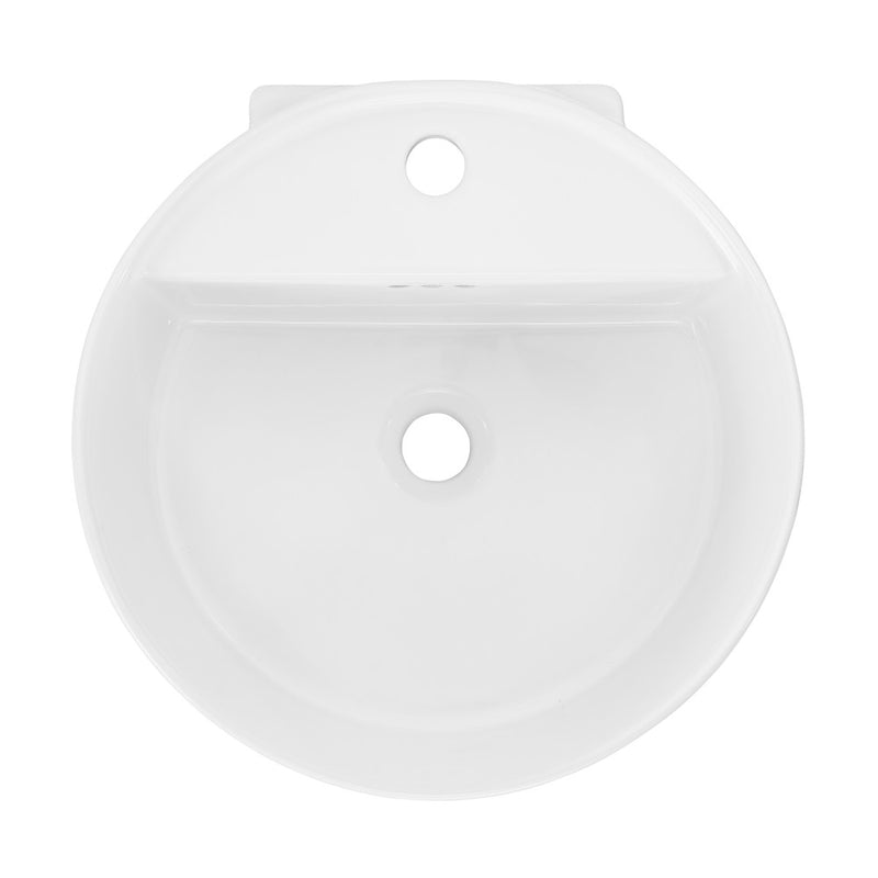 Monaco 18" Round Wall-Mount Bathroom Sink