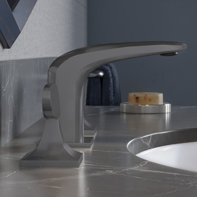 Chateau 8 in. Widespread, 2-Handle, Bathroom Faucet in Gunmetal Gray