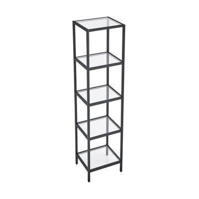 Pierre 16"x65"x14" Freestanding Linen Cabinet in Matte Black