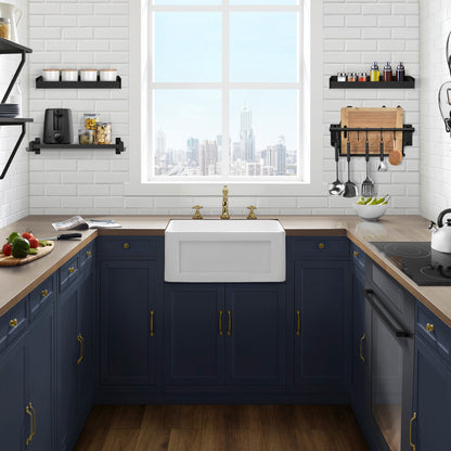 Delice 24 x 18 Ceramic, Farmhouse Kitchen Sink with Apron