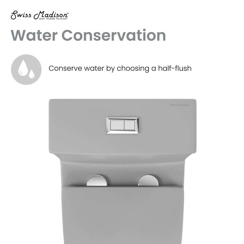 Dreux One Piece Elongated Dual Flush Toilet in Matte Gray 0.95/1.26 GPF