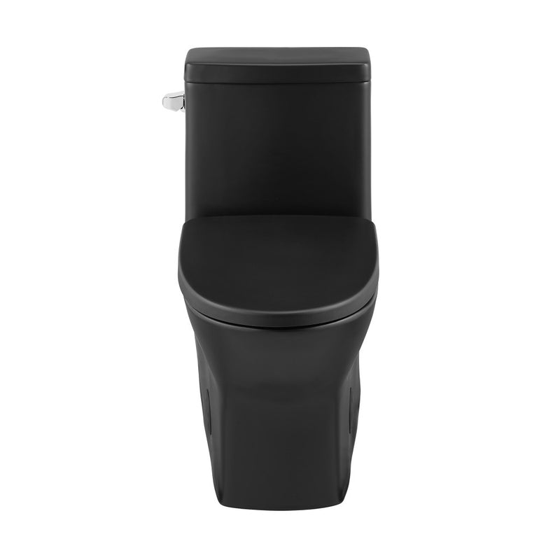 Sublime II One-Piece 12" Rough-in 1.28 GPF Left Flush Round Compact Toilet in Matte Black