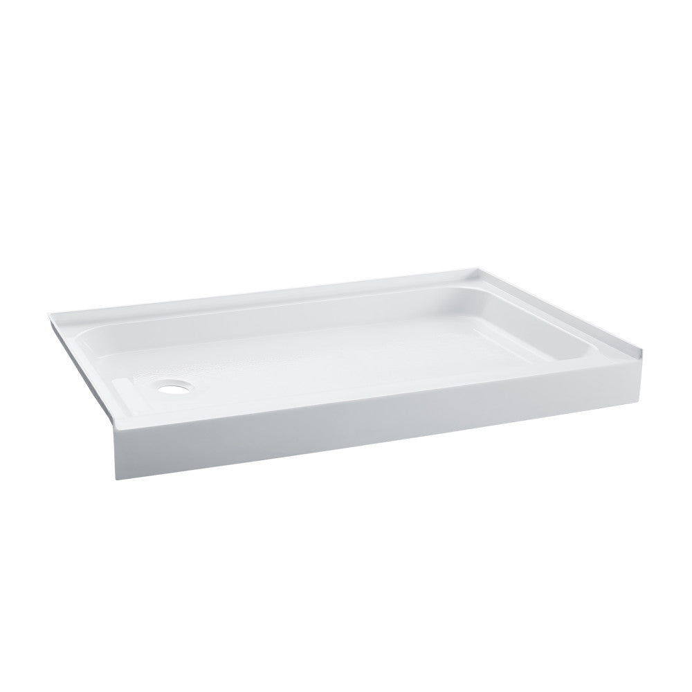 Voltaire 48" x 36" Acrylic White, Single-Threshold, Left Drain, Shower Base