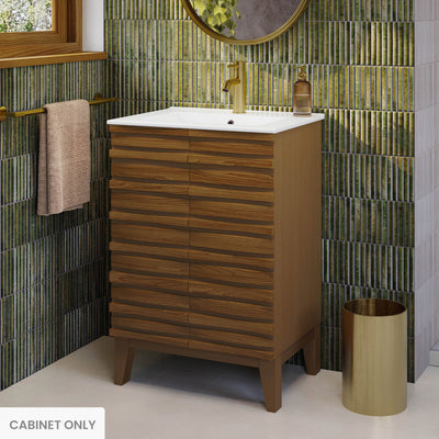 Cascade 24'' Bathroom Vanity in Brown Oak - Cabinet