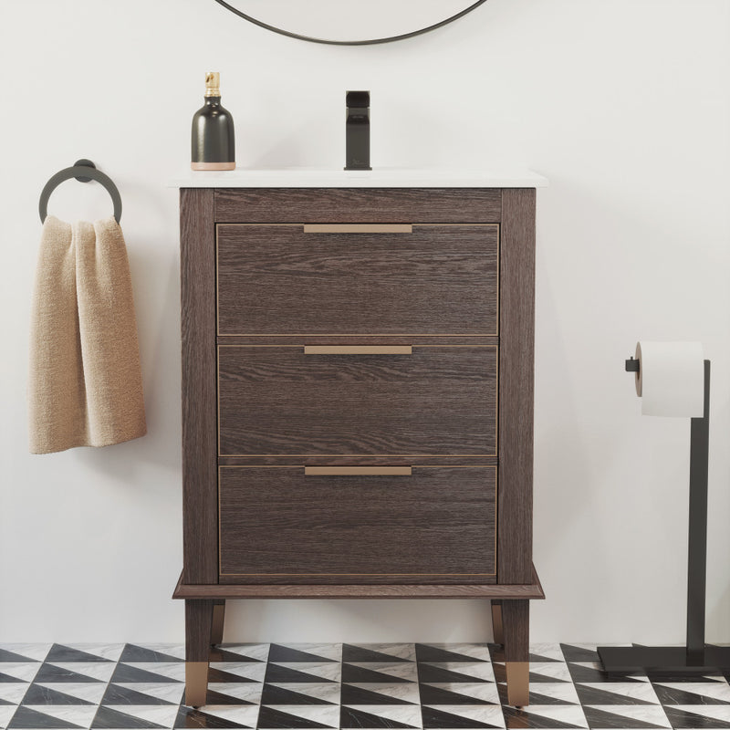 Hugo 24" Bathroom Vanity in Walnut