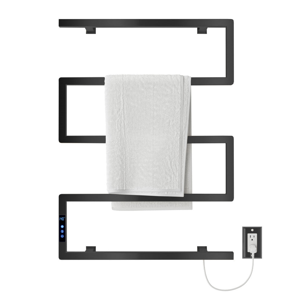 Voltaire 5-Bar Electric Towel Warmer in Matte Black
