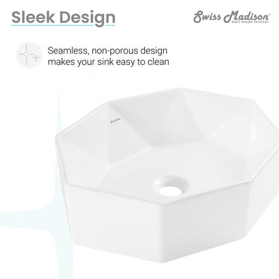 Brusque Glossy White Ceramic Specialty Vessel Sink 19.25 in