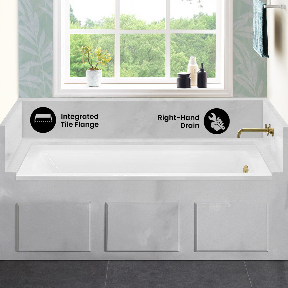 Voltaire 60" x 32" Right-Hand Drain Alcove Bathtub
