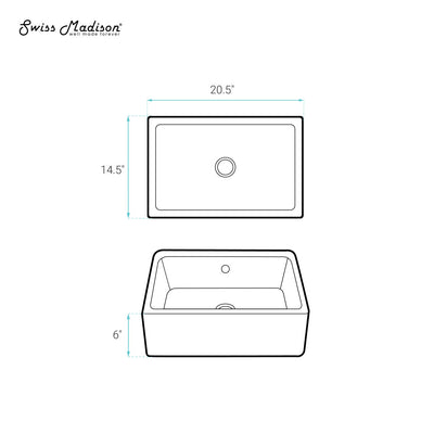 Voltaire 17 Rectangle Ceramic Vessel Sink