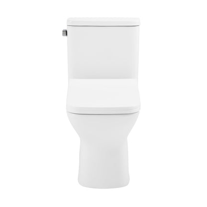 Carre One-Piece Square Toilet Left Side Flush Handle Toilet 1.28 gpf