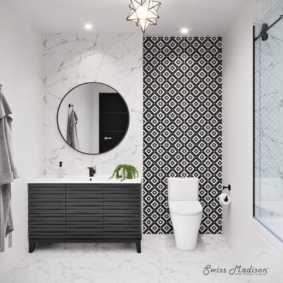 Cascade 48" Bathroom Vanity in Black