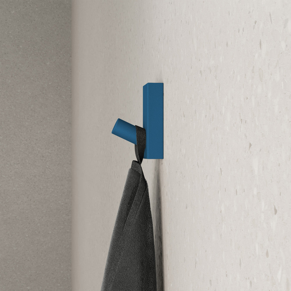 Monaco Concrete Bathroom Robe Hook in Royal Blue