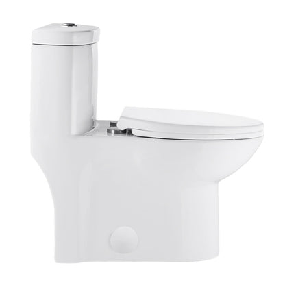 Sublime One Piece Elongated Toilet with Touchless Retrofit Dual Flush 1.1/1.6 gpf