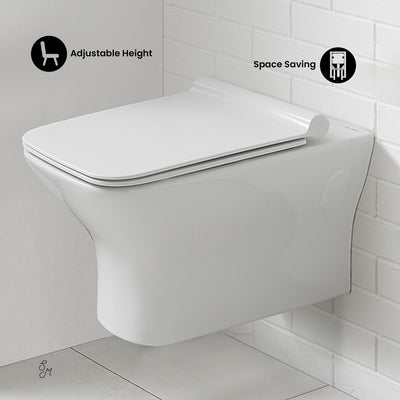 Carre Wall-Hung Elongated Toilet Bowl