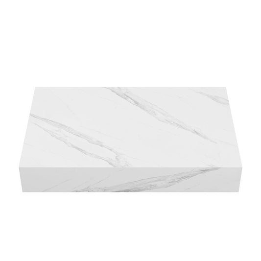 Monaco 36" Floating Bathroom Shelf in White Marble (SM-VS252)