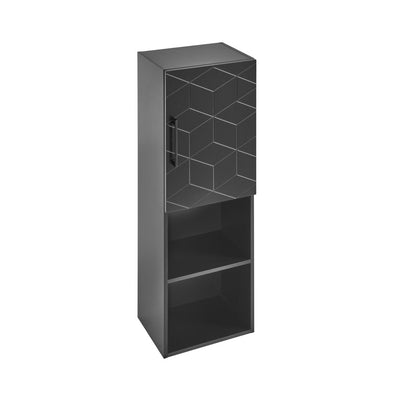 Annecy 15" W x 46" H x 12" D  Linen Cabinet in Phantom Black