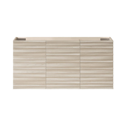 Cascade 48" Wall-Mounted Bathroom Vanity Cabinet without Top in White Oak