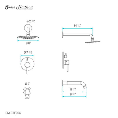 Ivy Single-Handle 1-Spray Tub and Shower Faucet in Chrome (Valve Included)