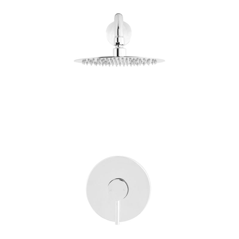 Ivy Single-Handle 1 Spray 8" Wall Mounted Fixed Shower Head in Chrome (Valve Included)