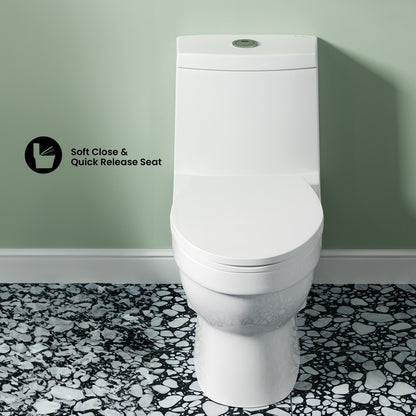Virage One Piece Elongated Toilet with Touchless Retrofit Dual Flush 1.1/1.6 gpf
