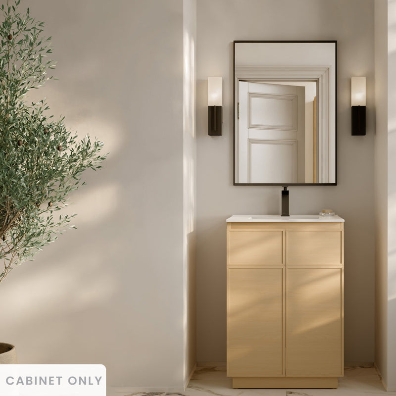 St. Tropez 24" Freestanding Bathroom Vanity Cabinet without Top in Natural Oak