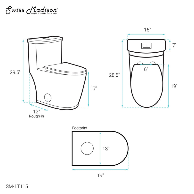 Beau One-Piece Elongated Toilet Dual-Flush 1.1/1.6 gpf