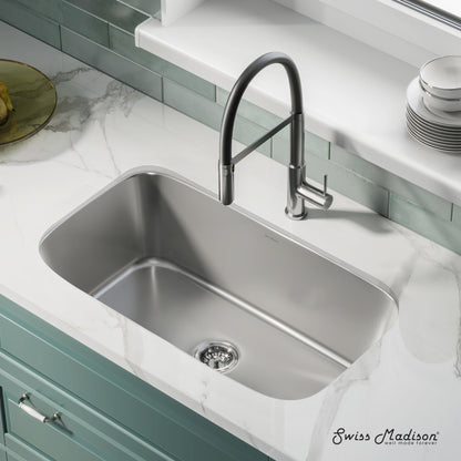 Toulouse 32 x 18 Stainless Steel, Single Basin, Under-Mount Kitchen Sink