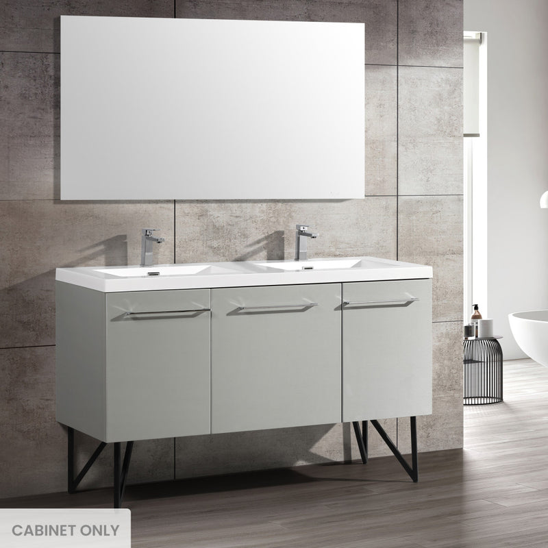 Annecy 60 Brushed Grey Bathroom Vanity Cabinet Only (SM-BV236)