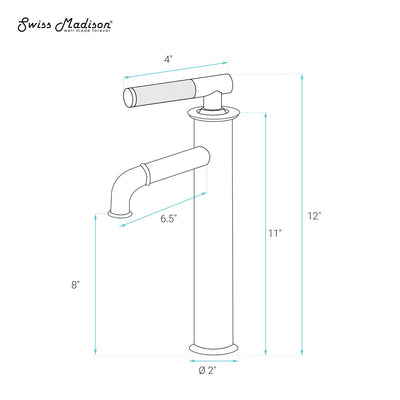 Avallon Single Hole, Single-Handle Sleek, High Arc Bathroom Faucet in Chrome