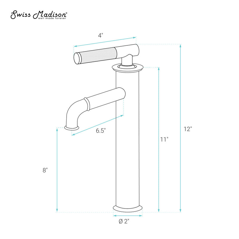 Avallon Single Hole, Single-Handle Sleek, High Arc Bathroom Faucet in Chrome