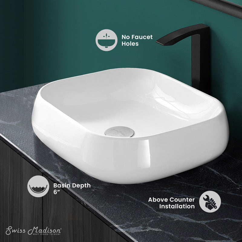 Chateau 18 Square Ceramic Vessel Sink