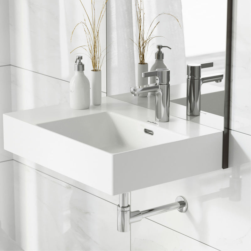 St. Tropez 24" Rectangle Wall-Mounted Sink with Right Side Faucet Mount