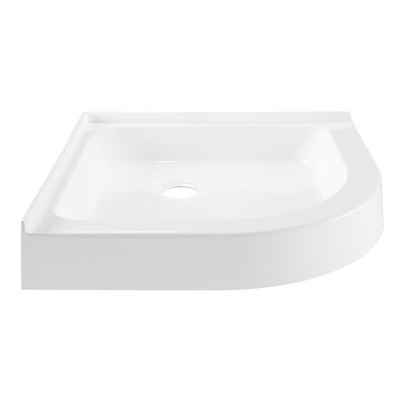 Voltaire 32" x 32" Acrylic White, Single-Threshold, Center Drain, Neo-angle Shower Base