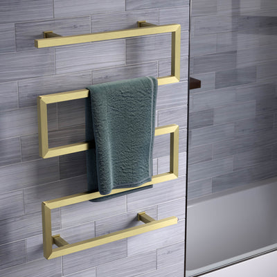 Voltaire 5-Bar Electric Towel Warmer in Brushed Gold