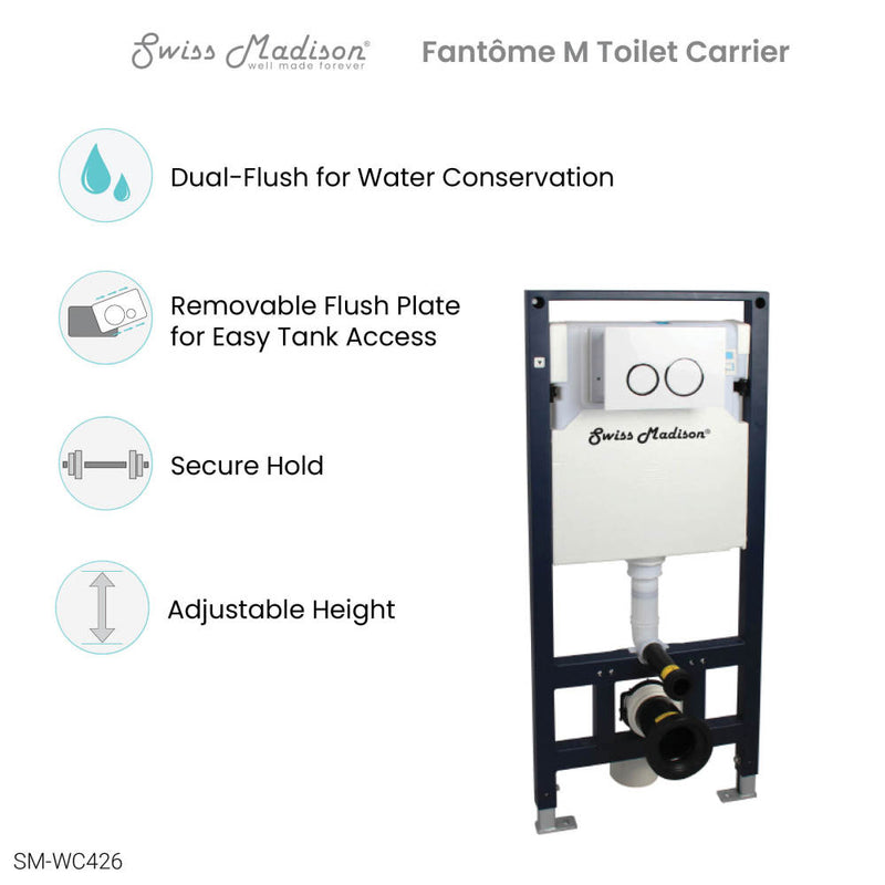 Fantome M 2x6 Concealed In-Wall Toilet Tank Carrier System