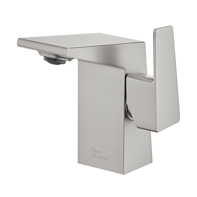 Carre Single Hole, Single-Handle, Bathroom Faucet in Brushed Nickel