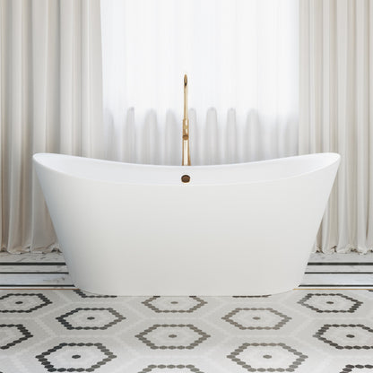 Ivy 67" Double Slipper Freestanding Bathtub